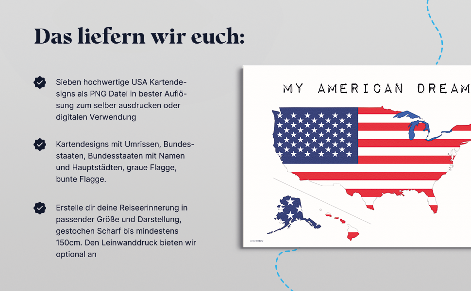 USA Karte - digitales Produkt zum download