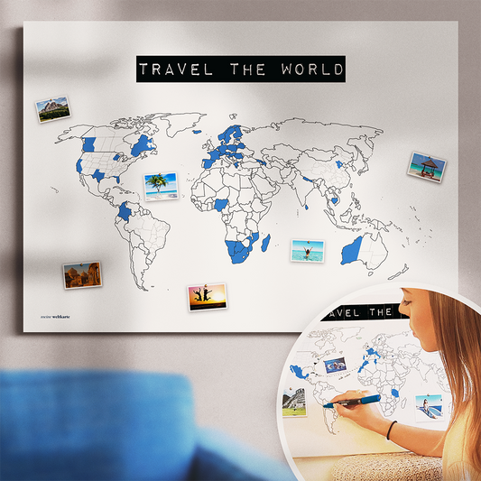 Weltkarte "Travel the world" #1