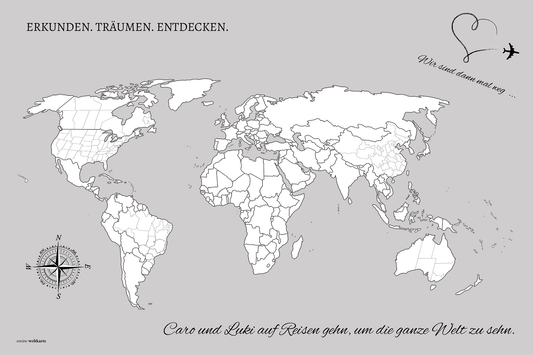 Weltkarte Grenzen/Bundesstaaten designen