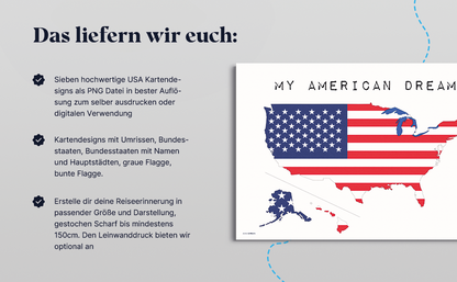USA Karte - digitales Produkt zum download